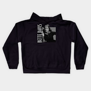 Bette Smoking (Black White) Kids Hoodie